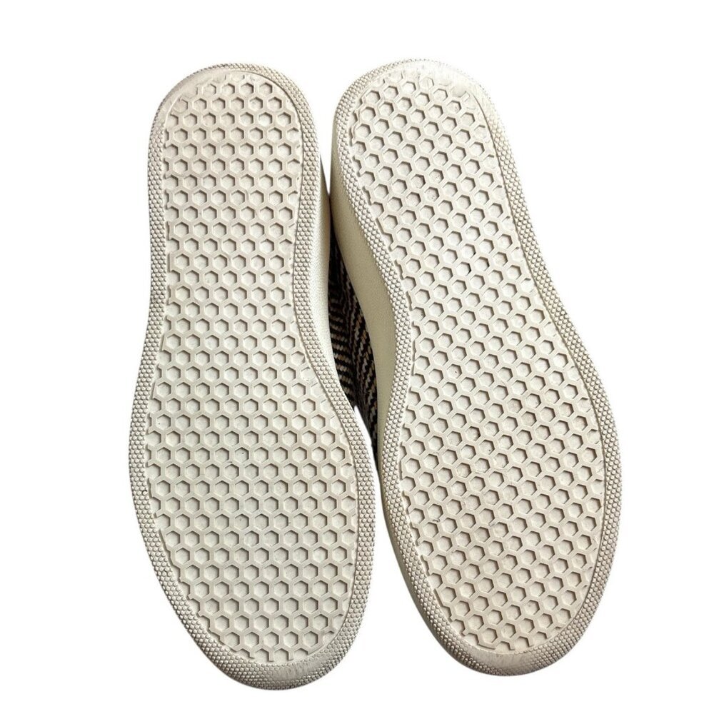 CELINE Paris Retro Tweed Knit Slip-On Sneakers Flats Tan Brown Beige ~Size 8.5 - Picture 4 of 15